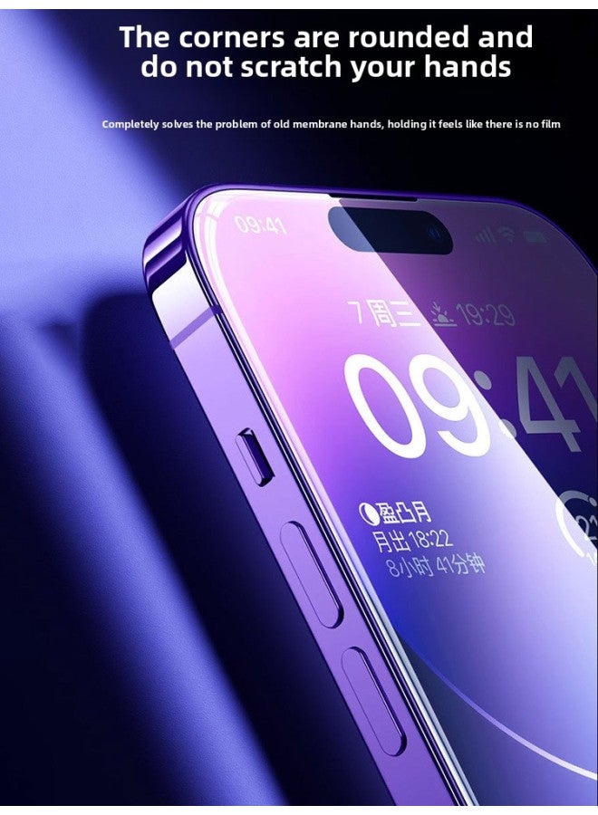 Anti-peep Explosion-proof For Iphone15 Colorless Tempered Film 14Promax No Black Edge Mobile Phone Film For Iphone 15-Colour:Hd ★ 2 Pieces 【no Black Edges】-Size:For Iphone 12 Pro Max - Image 5
