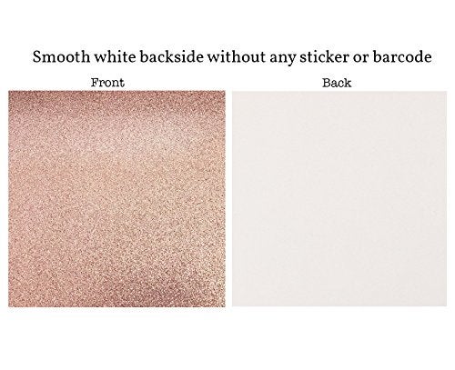 Crafasso 12" x 12" 300gms Heavy & Premium Glitter cardstock, 15 Sheets, Rose Gold - Image 2