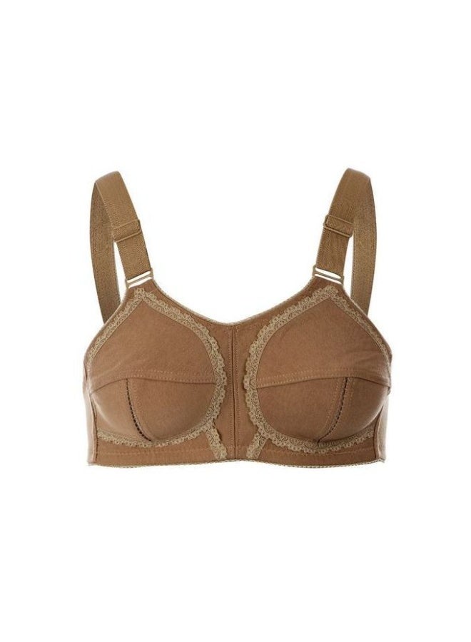 High-quality, unpadded, non-wired cotton bra with an elastic band.