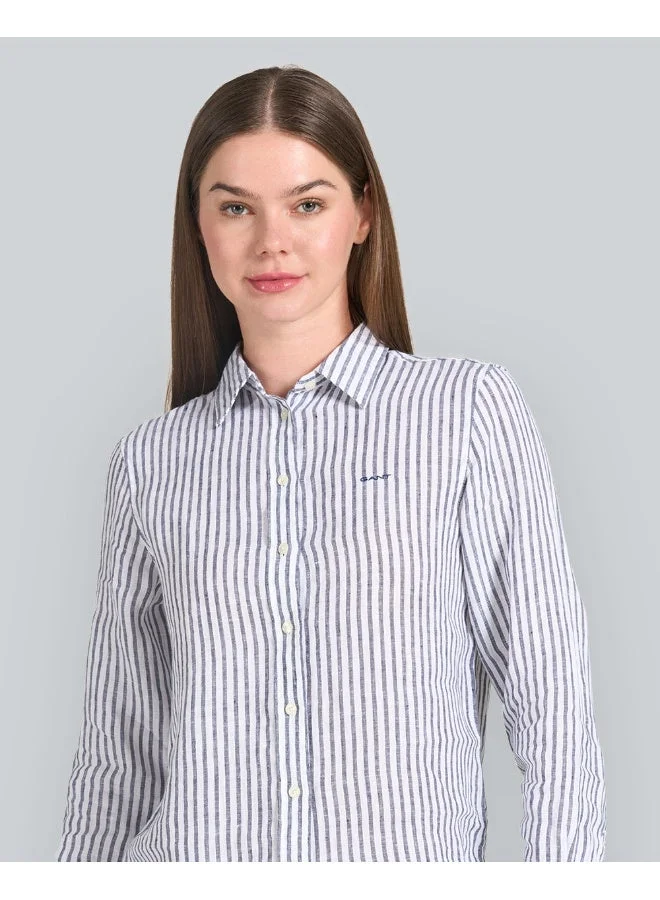 GANT  Regular Fit Striped Linen Shirt for Women | Best Price UAE