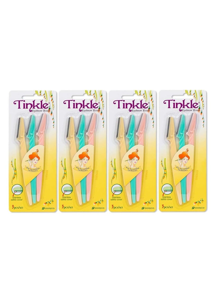 Tinkle - Tinkle 12 PCS Eyebrow or Face Hair Removal Safety Razors Trimmer Shaper Shaver cosmetics - Image 1