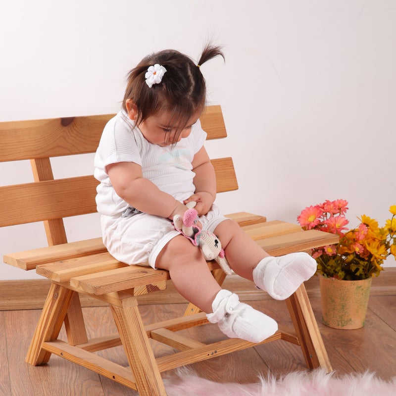 Ella Bonna Organic Cotton Muslin Baby Booties, Newborn Slippers.krem  - Image 3