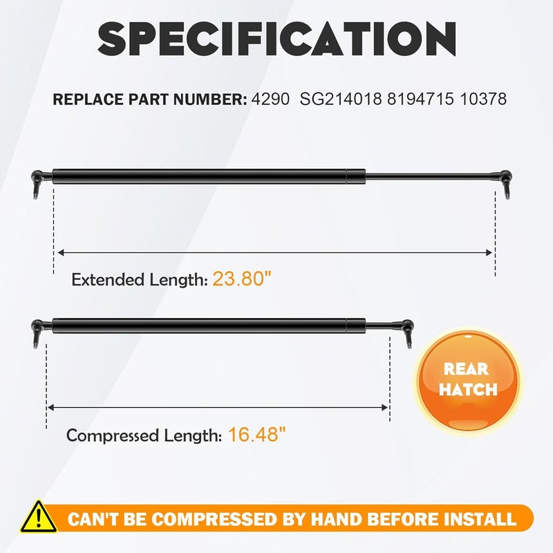 AEagle Rear Hatch Door Lift Supports for Dodge Durango - Image 2