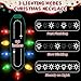 Blowata 6PCS Christmas Light Necklace 9 Bulbs Christmas Accessories with 3 Flash Modes Colorful Xmas Light Necklace for Party Favor Xmas Decorations Ugly Sweater Party Supplies Holiday Decor - Image 4