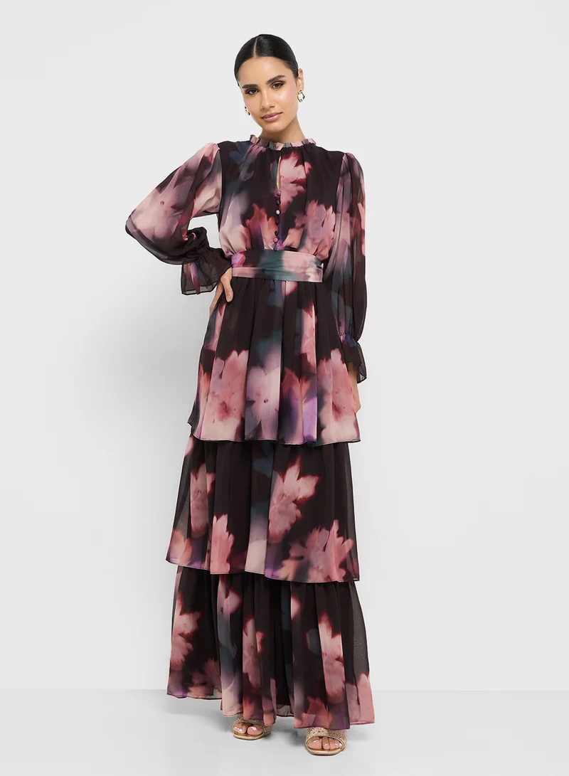 Frock and Frill Ruffle Detail Tiered Maxi Dress