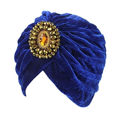 Decou Twist Pleated Hair Wrap Stretch Turban 0545 ,Blue,One size - Image 5