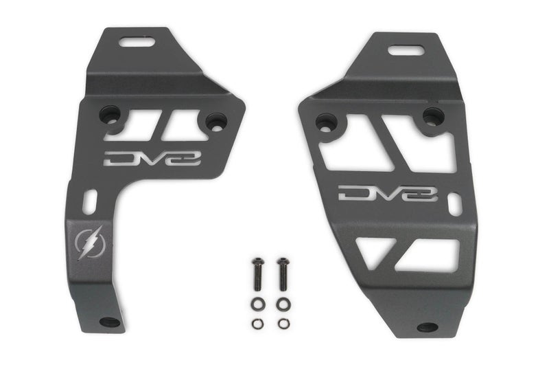 DV8 Offroad حوامل مصابيح مزدوجة DV8 Offroad لجيب رانجلر JL 4xe من 2021-2025 | تركيبات (2) مصابيح 3 بوصة على العمود A من كل جانب - Image 1
