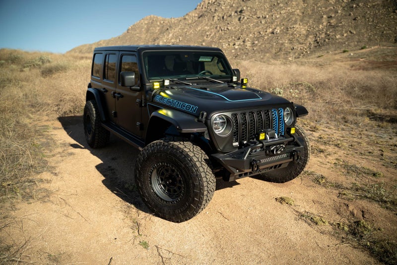 DV8 Offroad حوامل مصابيح مزدوجة DV8 Offroad لجيب رانجلر JL 4xe من 2021-2025 | تركيبات (2) مصابيح 3 بوصة على العمود A من كل جانب - Image 2