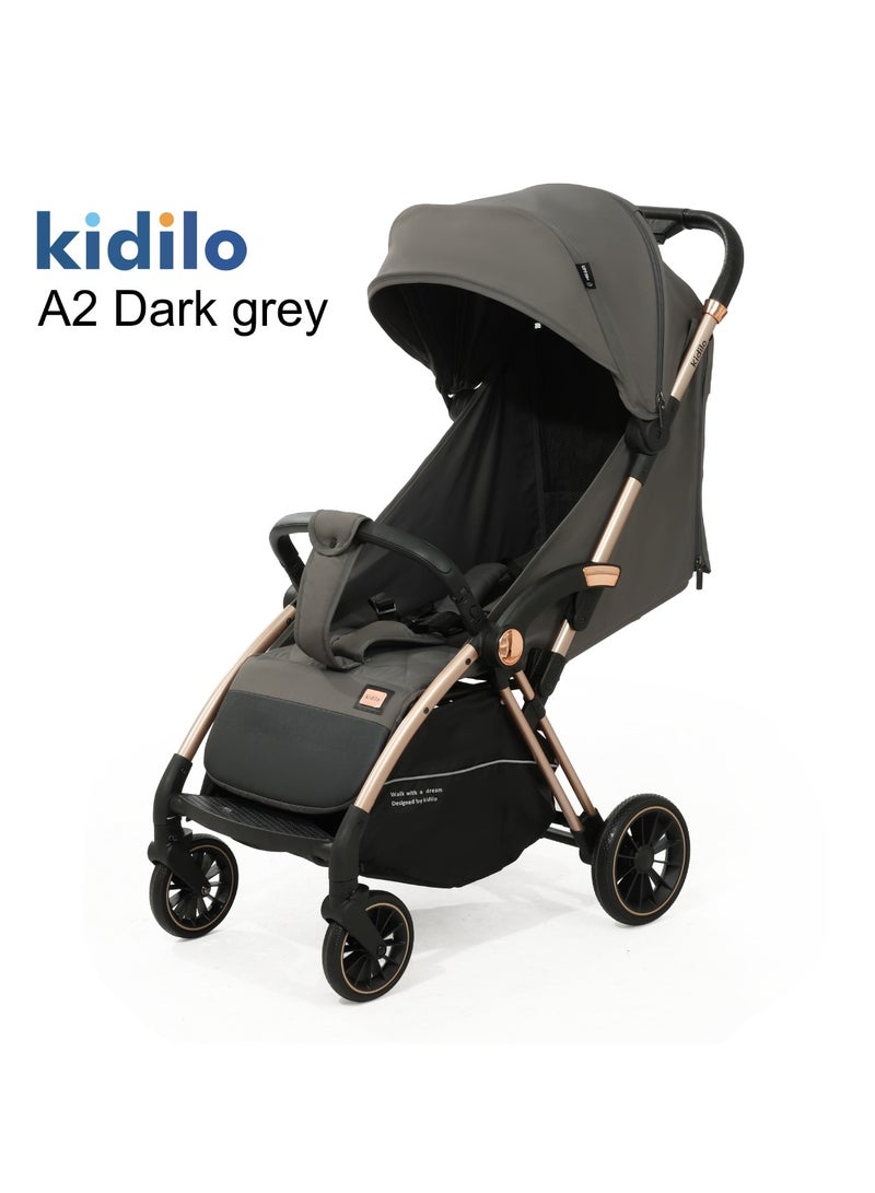 Kidilo Lightweight Travel Stroller - Flight-Approved, One-Touch Automatic Fold & Compact Suitcase Design - Image 2