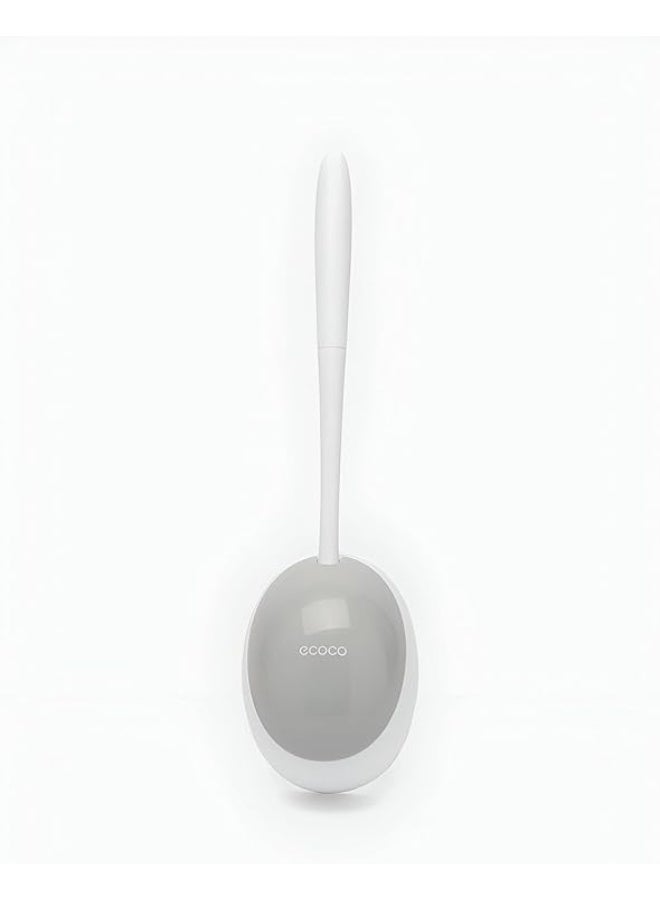 إيكوكو فرشاة حمام سيليكون مثبتة على الحائط - أبيض رمادي - Image 1