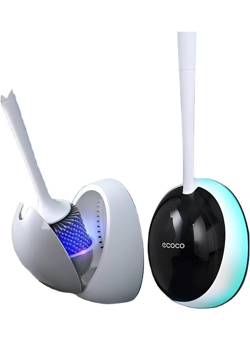 إيكوكو فرشاة حمام سيليكون مثبتة على الحائط - أبيض رمادي - Image 2