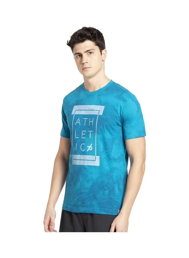 Jockey Carabian sea Printed 2714 Men Super Combed Cotton Rich Solid Round Neck Half Sleeve T Shirt for Men | Best Price UAE