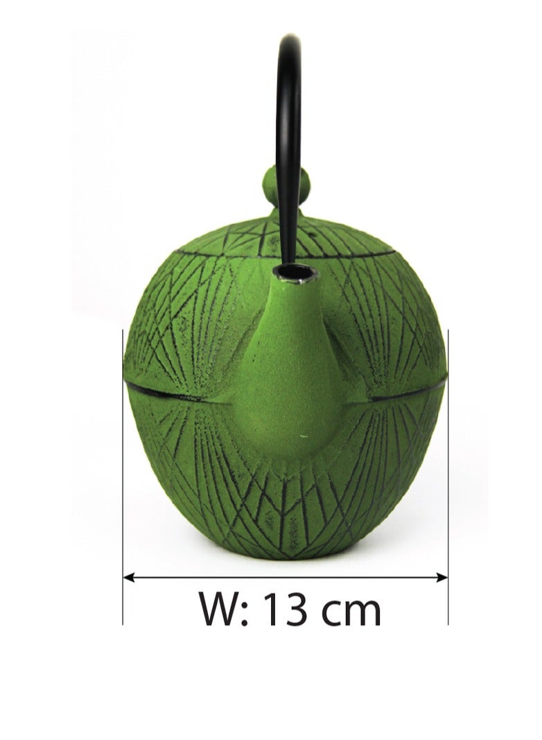Tealand Elevate Your Tea Experience Green 1.1L Cast Iron Teapot with Enamel Coating - Image 2