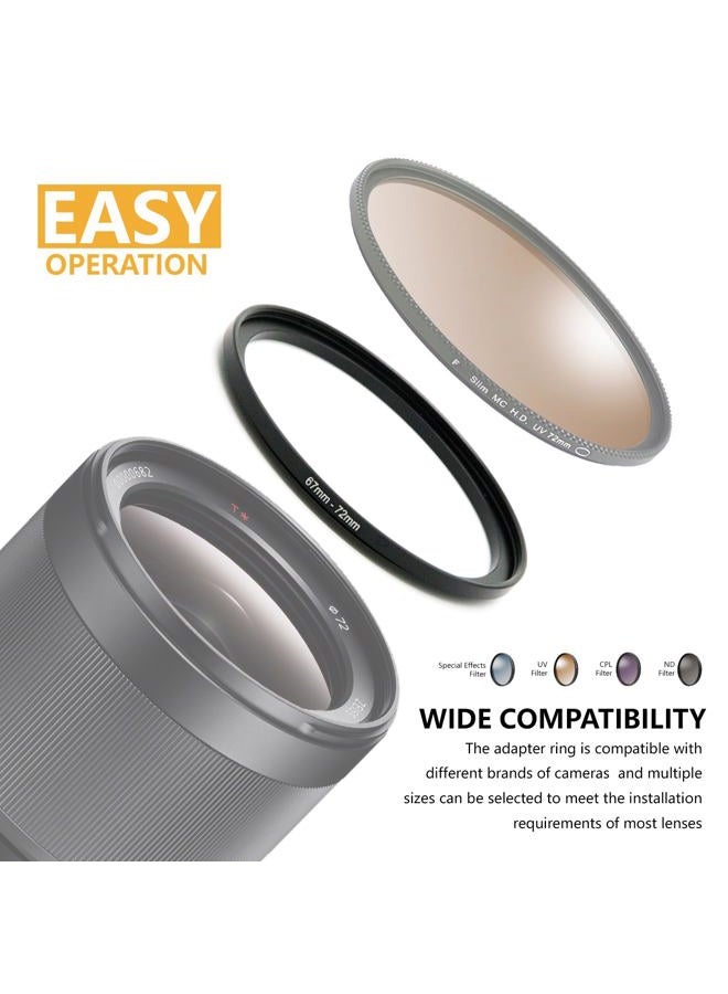 GZNLY Step-up Adapter Rings for Camera Lens Filter Adapter Black Metal Step Down Filter Ring Lens Converter Accessory (40.5mm-37mm) - Image 5
