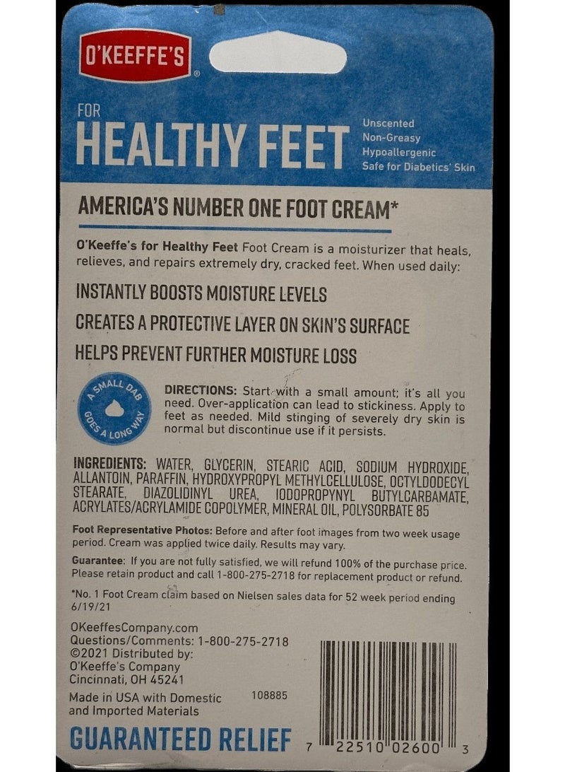 OKeeffes HARDMORNIN O'KEEFFE'S SKINCARE FOR HEALTHY FEET CREAM GUARANTEED RELIEF - Image 5