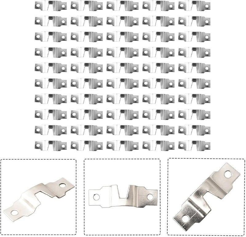 Silver Picture Frame Hangers 50 Pcs Heavy Duty Wall Mount Hardware Load Bearing 20kg - Image 3