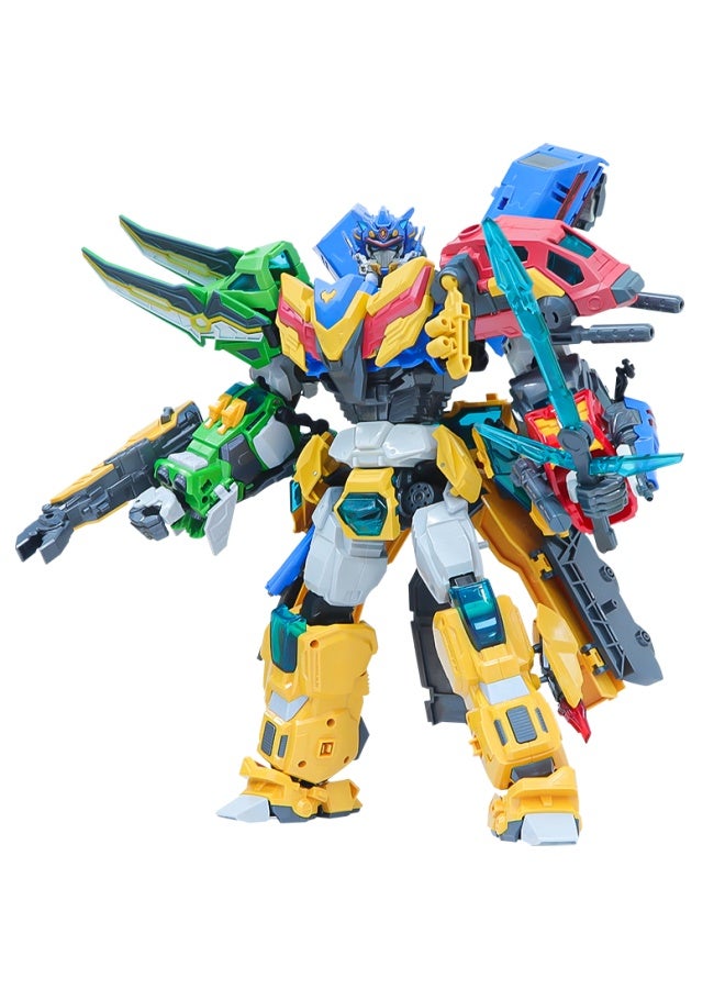 Dison Transforming Alliance 3 New Super Transforming War Five-in Transforming Mecha, Boys' Birthday Children's Action Figure Gift - Image 4