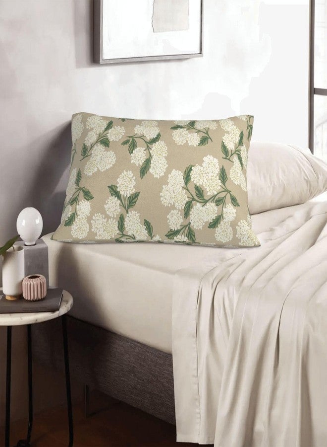 DAFENA Spring Pillow Covers 12x20 Inch 2 Pcs Blue Green Hydrangea Flower Decor Throw Pillows Vintage Floral Seasonal Summer Outdoor Decoration Pillowcase Linen Cushion Cover for Couch Sofa - Image 5