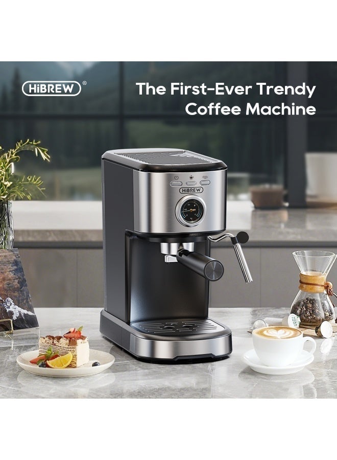 هيبرو ماكينة قهوة إسبريسو هاي برو، ماكينة قهوة شبه أوتوماتيكية، شاشة عرض درجة الحرارة H5A - Image 2