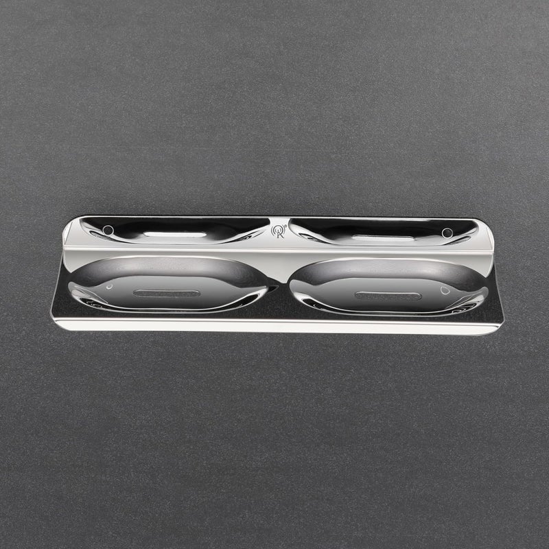 Raxon Innovation Raxon Innovation Stainless Steel Round Shape Double Soap Dish l Soap Case I Soap Holder I Soap Stand Corrosion Free Double Soap Holder with Chrome Finish PS1 Double SOAPDISH - Image 2