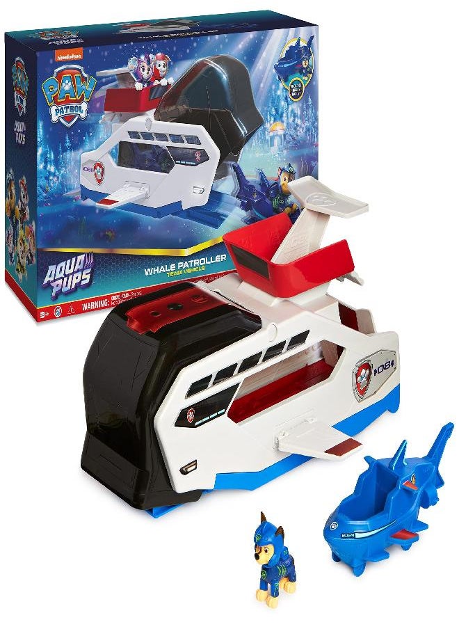 Paw Patrol Aqua Pups Whale Patroller Team Vehicle with Chase Action Figure, Toy Car and Vehicle Launcher, Kids Toys for Ages 3 and up - pzsku/Z710FBE72FF79552F7DCAZ/45/_/1686135170/333abba5-cd6f-4f9a-9dca-7a4720b7847b