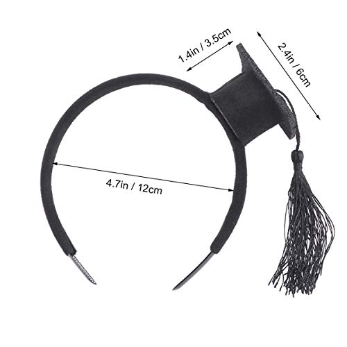 BinaryABC Graduation Hat Headband,Mini Bachelor Cap Headband,Graduation Party Supplies 2025,Graduation Decorations - Image 2