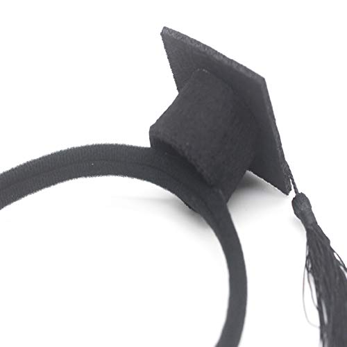 BinaryABC Graduation Hat Headband,Mini Bachelor Cap Headband,Graduation Party Supplies 2025,Graduation Decorations - Image 4