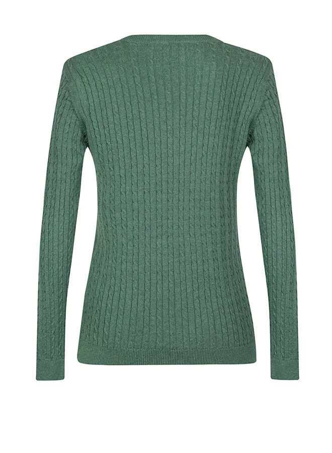 FELIX HARDY V-Neck Cable Knit Pullover