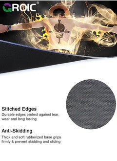 GROIC RGB Gaming Mouse Pad, Large Non Slip Led Mouse Pad Gamer Desk Mousepadwith Stitched, Black Long Glowing Computer Keyboard Desk Mat for Gamer Mousepad  - Image 4