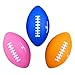 LMC Products Foam Football 725 Kids Footballs Soft Small Balls for Kids Toddler Mini Football 3 Pack Pink Orange Blue - Image 2