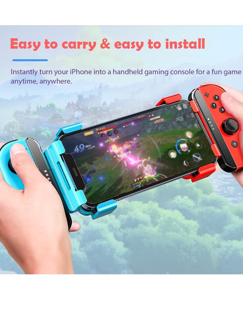 SYOSI - Game Conteoller Grip Holder for Nintendo Switch Joy-Con and for iPhone with Ios 16, Mobile Game Joystick for iPhone 14 Pro Max/14/13/12/11/X/8 Plus - Image 1