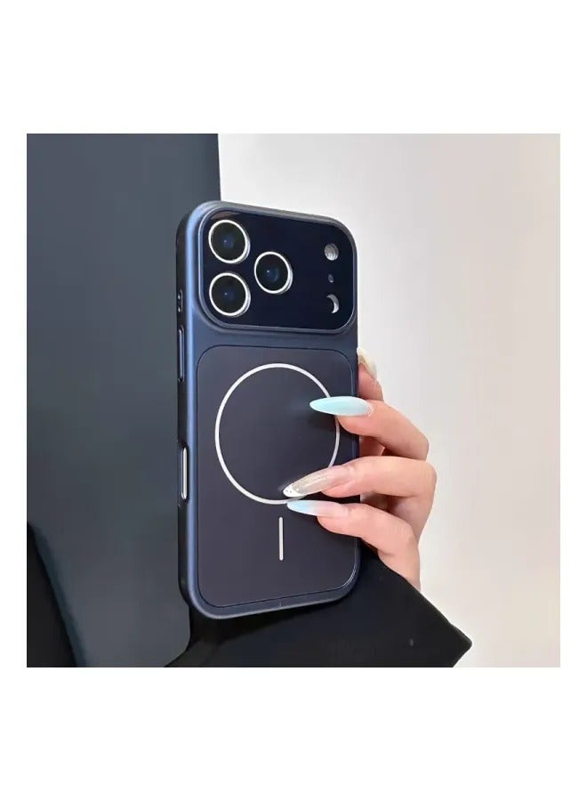 New AG Matte Glass MagSafe Magnetic Phone Case For iPhone, Large View Window Shockproof Hard PC Frame Protective Cover, Anti-Fingerprint Smooth Tempered Glass Back Shell - Image 2