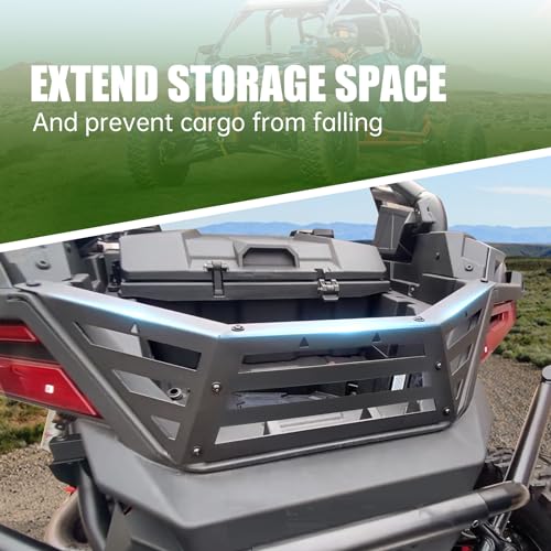 CPOWACE Bed Enclosure Tailgate Compatible with 2022-2024 Polaris RZR PRO R/PRO R 4 Heavy Duty Steel Rear Cargo Bed Extender Tailgate Bed Enclosure Rack Accessories - Image 3