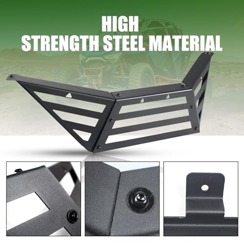 CPOWACE Bed Enclosure Tailgate Compatible with 2022-2024 Polaris RZR PRO R/PRO R 4 Heavy Duty Steel Rear Cargo Bed Extender Tailgate Bed Enclosure Rack Accessories - Image 4