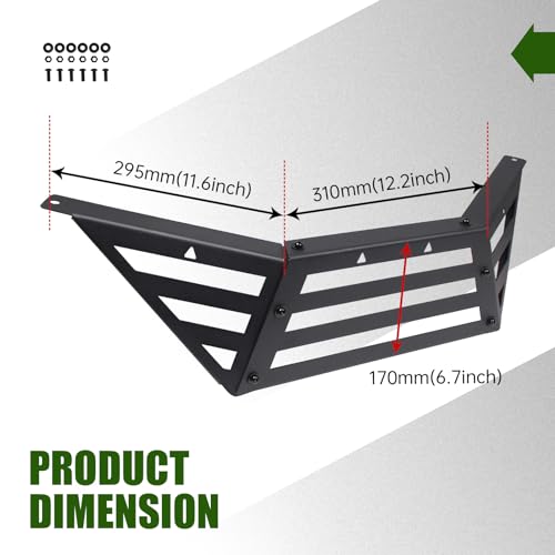 CPOWACE Bed Enclosure Tailgate Compatible with 2022-2024 Polaris RZR PRO R/PRO R 4 Heavy Duty Steel Rear Cargo Bed Extender Tailgate Bed Enclosure Rack Accessories - Image 5