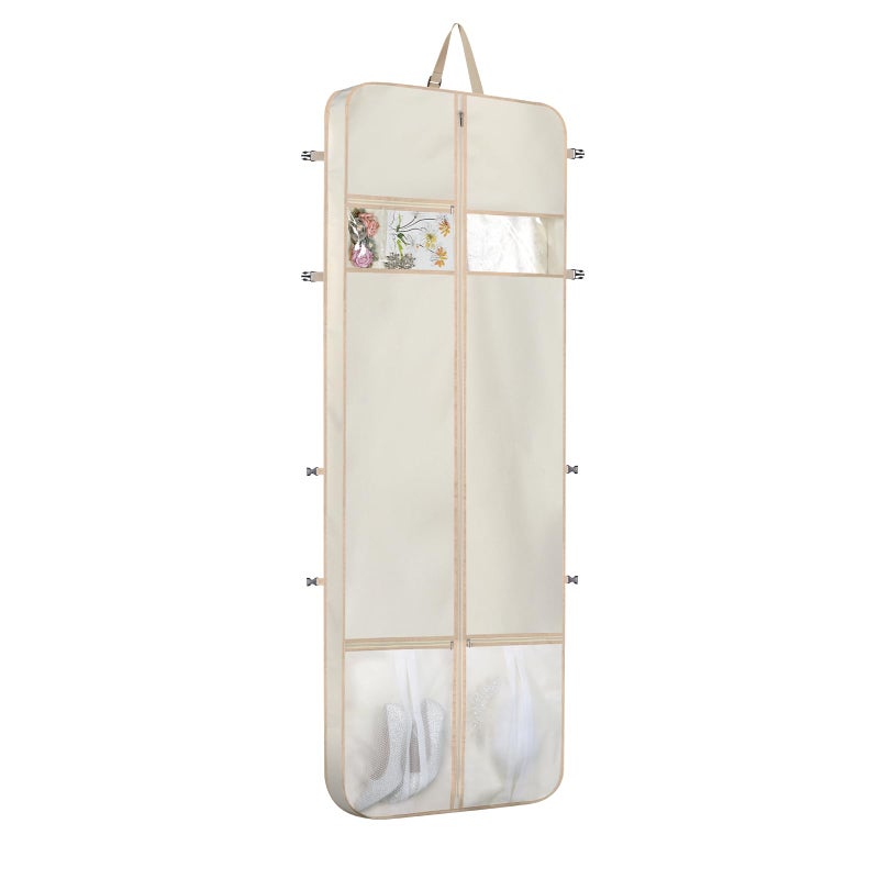 Zilink Wedding Dress Bag Long Garment Bag 72 Dress Bag for Traveling Trifold Bridal Garment Bag with Accessory Pockets and Adjustable Buckles for Wedding dress Prom Evening Gown Upgraded Version - Image 2