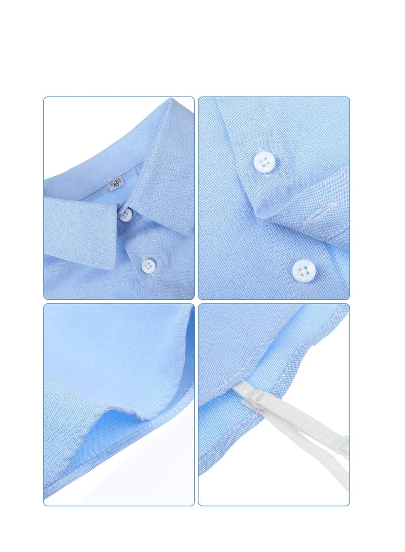 Zikra 4 Pcs Fake Collar Lady's Fake Collar Half Shirt Blouse Detachable False Collar Joker Shirt Decorative Collar Dickey Collar Cuff Cotton Choker Tie False Lapel Point - Image 2
