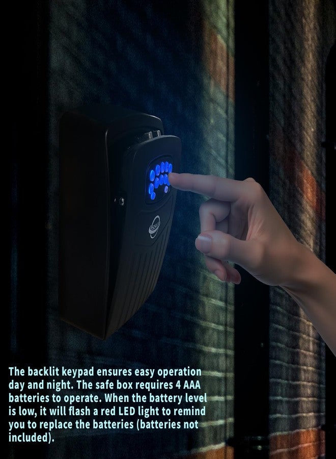 SISAV Smart Bluetooth Key Lock Box,Remote Access via App/Code,Resettable 6-Digit Combination,Large Capacity for 5 Keys,Wall-Mounted,No WiFi Needed,Black - Image 4