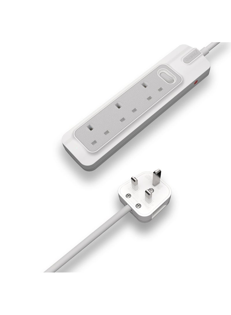 Rafeed Power Extension With Master Switch 3M 3 Sockets 2990W 230V (WA30008) - Image 1