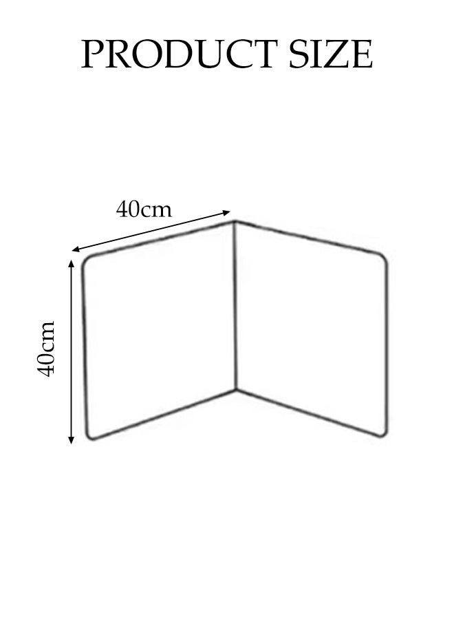 DUNISO Stainless Steel Splash Guard,Foldable Oil Splatter Guard,Nonstick Insulation Baffle,Stable and Durable, Splash Proof and Rust Proof,for Stove & Countertop(Height 40CM, Depth 40CM) - Image 2
