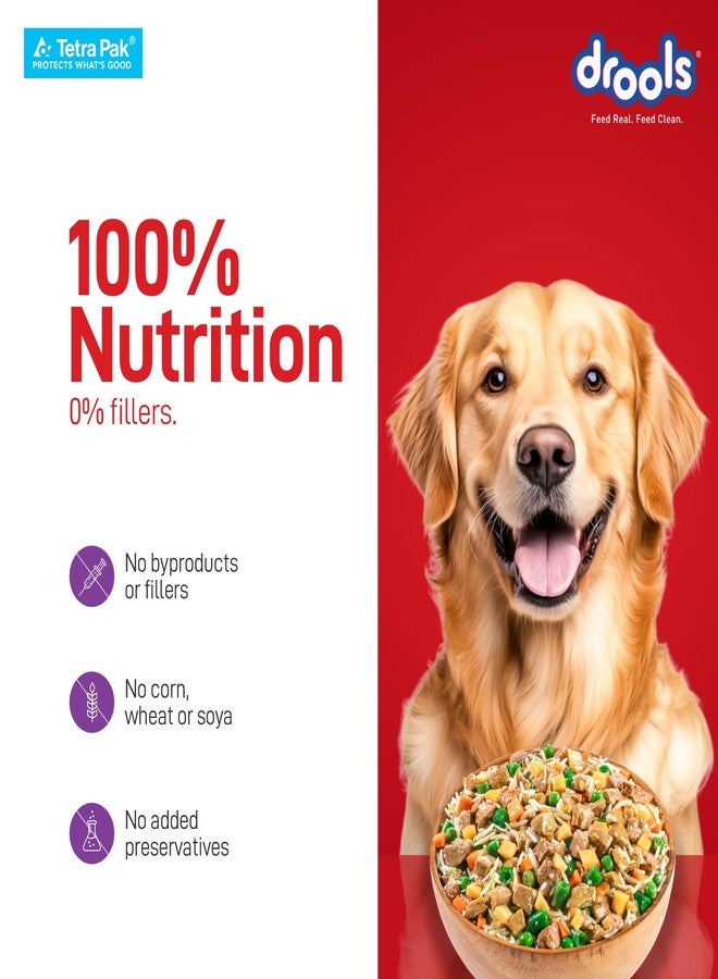 Drools Dog Fresh Food Tetra Pak Real Chicken Biryani, for Adult & Puppy, 350g | High Protein, 90% Real Meat | No Preservatives | Retains Freshness & Flavours | Ready to Serve | One Pack Per Meal - Image 2