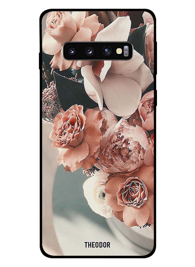 Theodor Protective Case Cover For Samsung Galaxy S10 Plus Peach Roses - Image 1