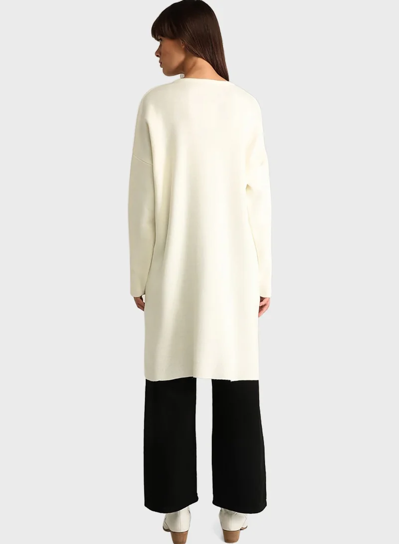 Benin by modanisa Round Neck Knitted Tunics Top