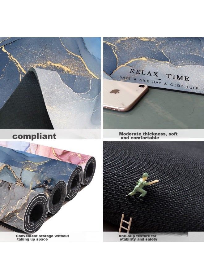 Yishang Home Bathroom Mat, Absorbent Non-slip Quick-drying Bathroom Mat, Entrance Foot Mat, Marble Ashtray, 50*80cm - Image 5