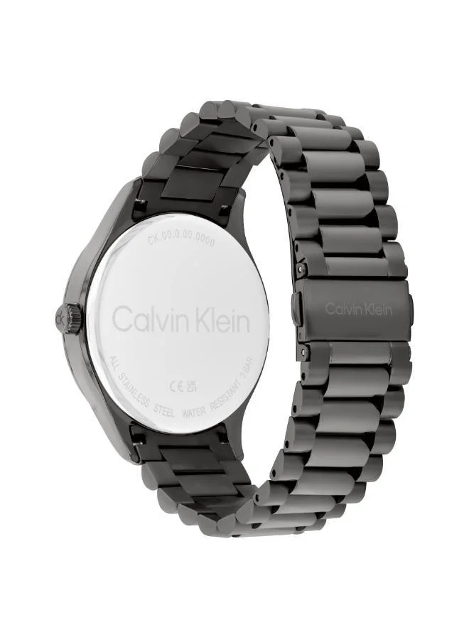 كالفن كلاين ساعة أنالوج بحزام ستانلس ستيل أيقونية