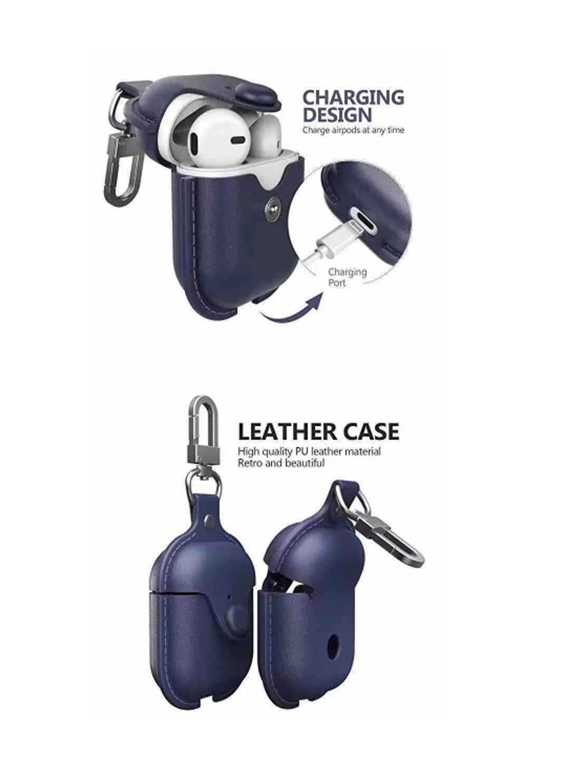 Generic - Brown Airpods Pro Protective Case Anti-Fall Leather Protective Case, Protective Earphone Box Bluetooth Earphone Case - Image 1