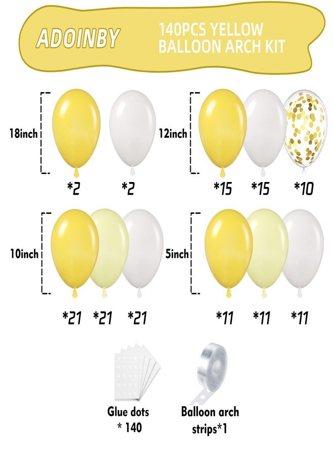 ADOINBY Yellow Balloons Set - Image 2