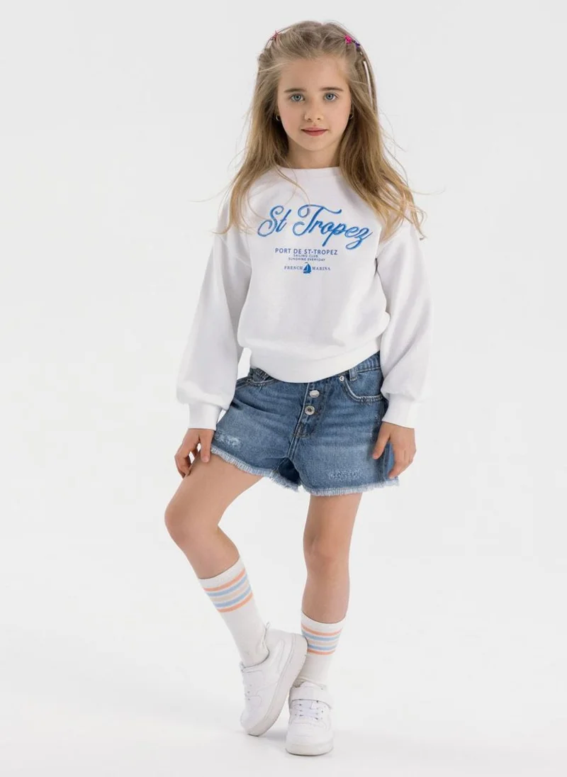 مينوتي Teen Girls Fleece Crew Neck Sweatshirt