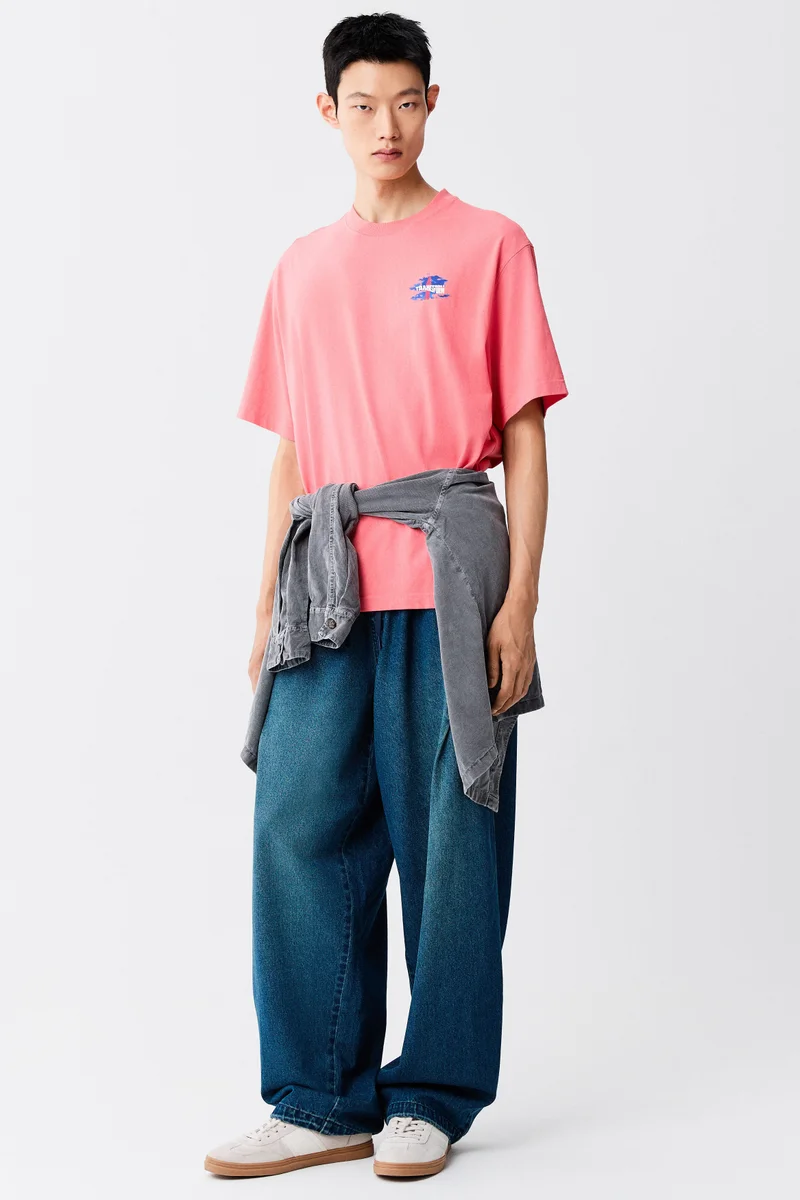 Loose Fit Printed cotton T-shirt