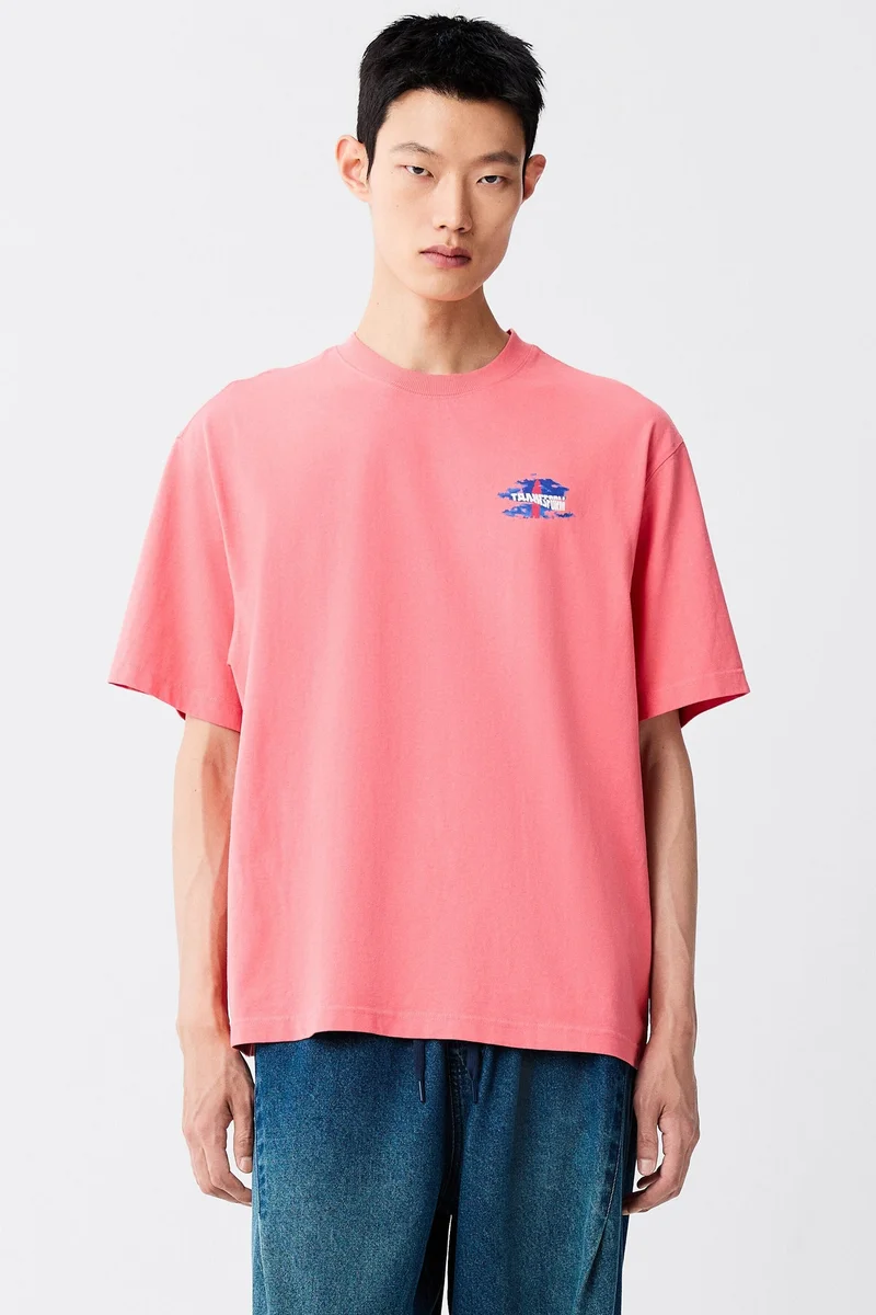 Loose Fit Printed cotton T-shirt